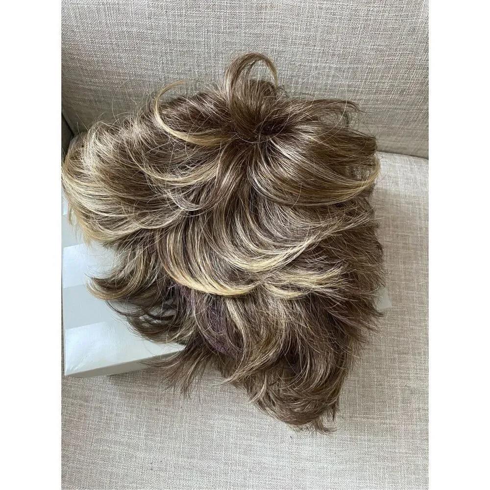 Raquel Welch Kanekalon Vibralite Modacrylic Lot Of Two Brown Wigs